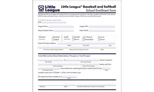 School Enrollment Form